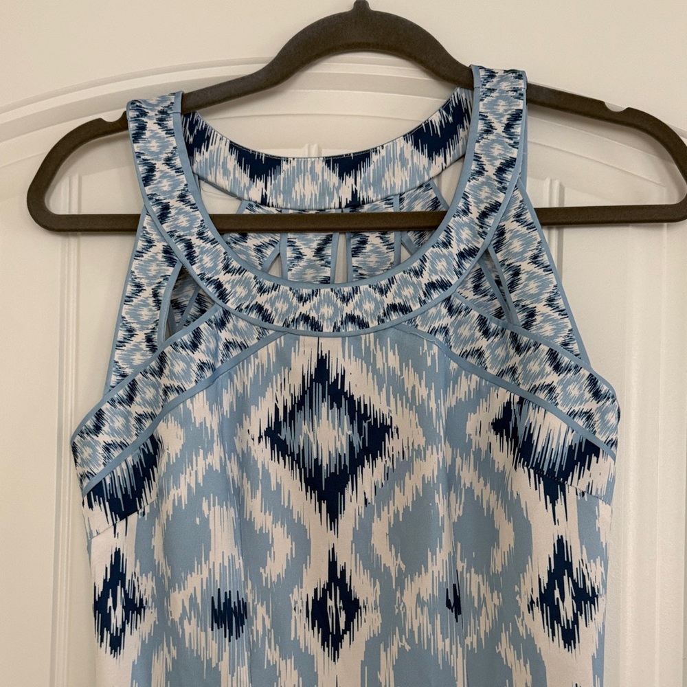 Gretchen Scott isoceles blue ikat XS dress